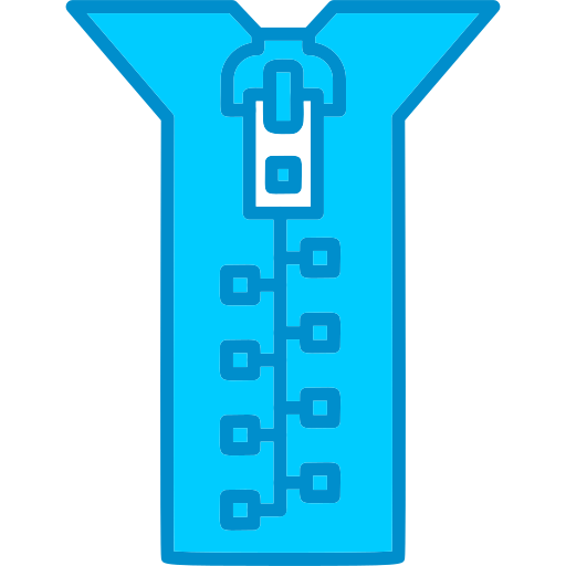 Zip Generic Blue icon