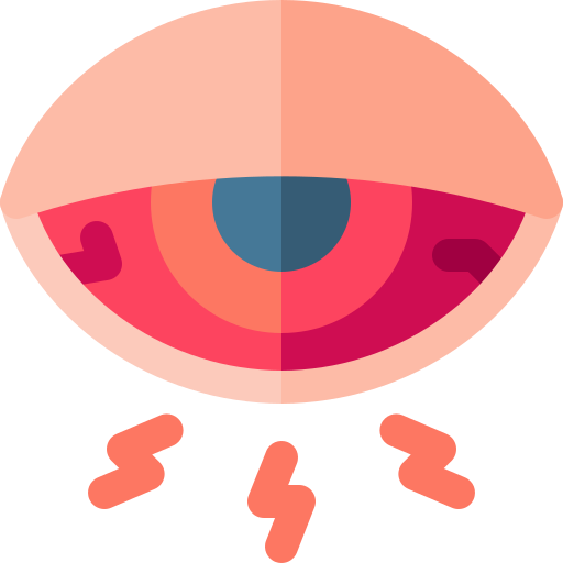 Red eye Basic Rounded Flat icon