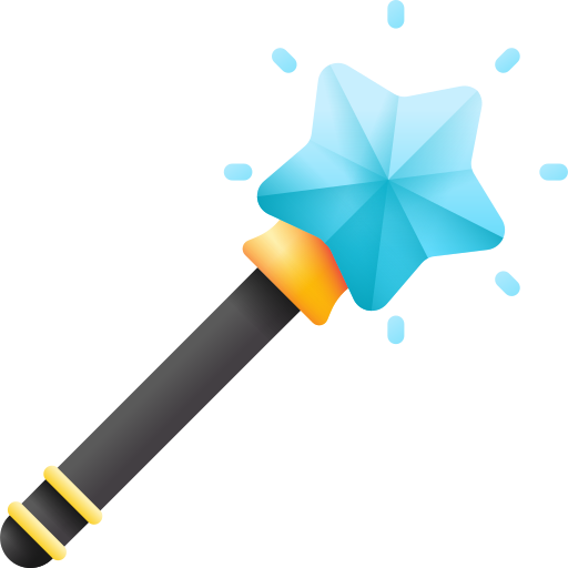 마법의 지팡이 3D Color icon