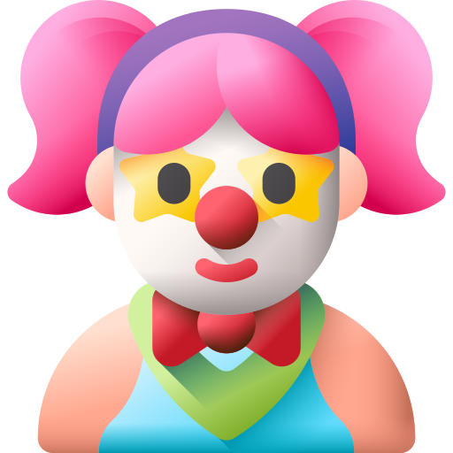 payaso 3D Color icono