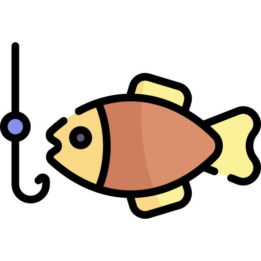Ловит рыбу Kawaii Lineal color иконка