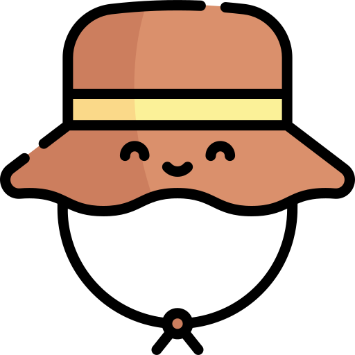 hoed Kawaii Lineal color icoon