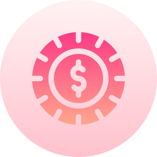 dólar Basic Gradient Circular icono