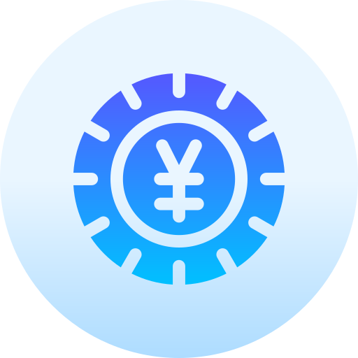 Yen Basic Gradient Circular icon