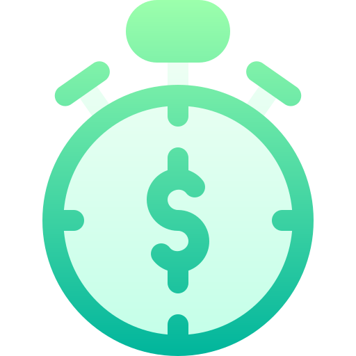 Time is money Basic Gradient Gradient icon