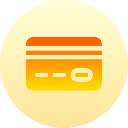 tarjeta de crédito Basic Gradient Circular icono