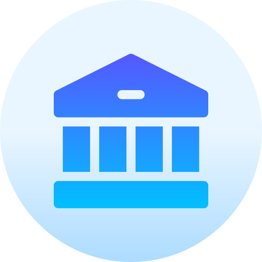 銀行 Basic Gradient Circular icon