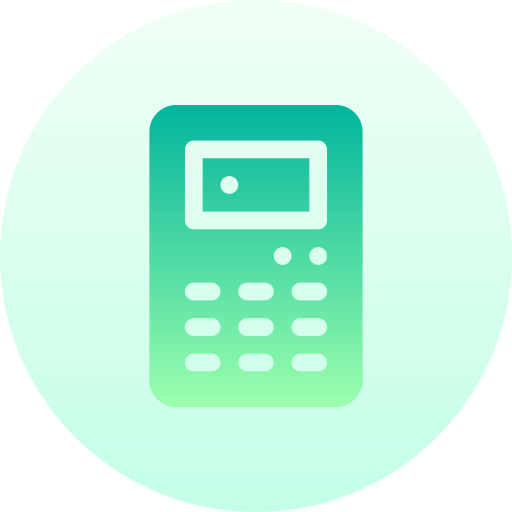 Calculator Basic Gradient Circular icon