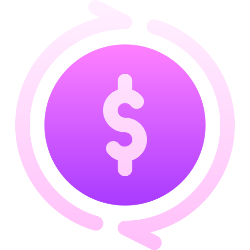 flusso di denaro Basic Gradient Gradient icona