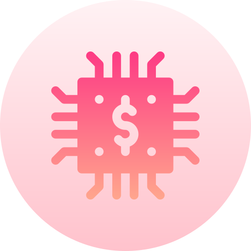 digitales geld Basic Gradient Circular icon