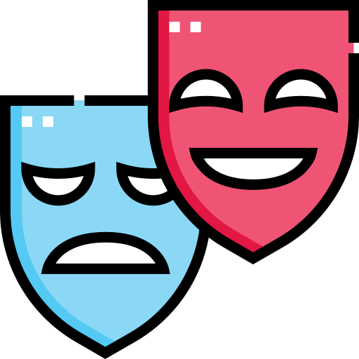 máscara de teatro Detailed Straight Lineal color icono