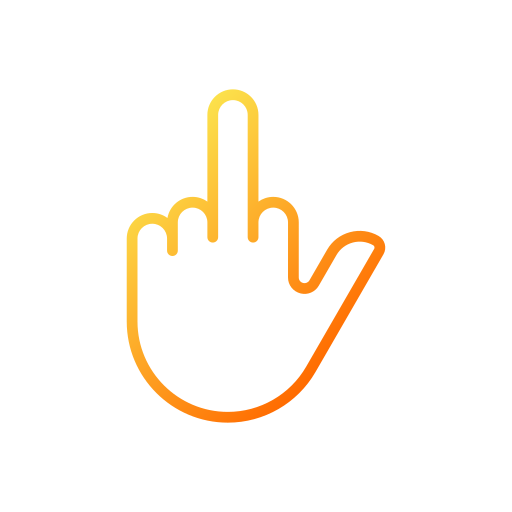 Środkowy palec Generic Gradient ikona