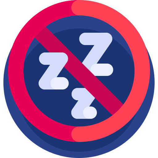 No sleeping Detailed Flat Circular Flat icon