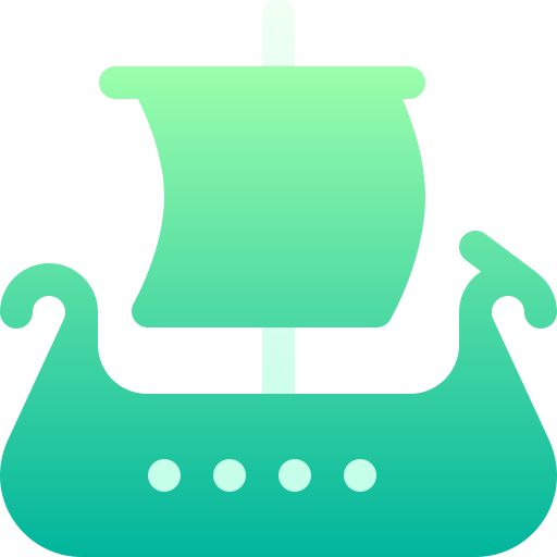 barco vikingo Basic Gradient Gradient icono