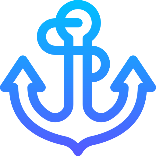 Anchor Basic Gradient Lineal color icon