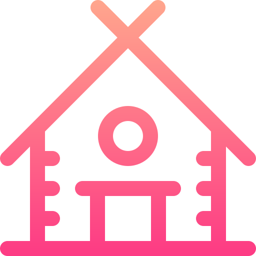 house Basic Gradient Lineal color icon