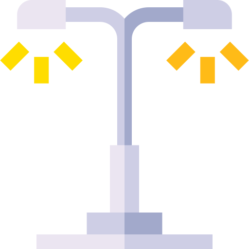 oświetlenie uliczne Basic Straight Flat ikona