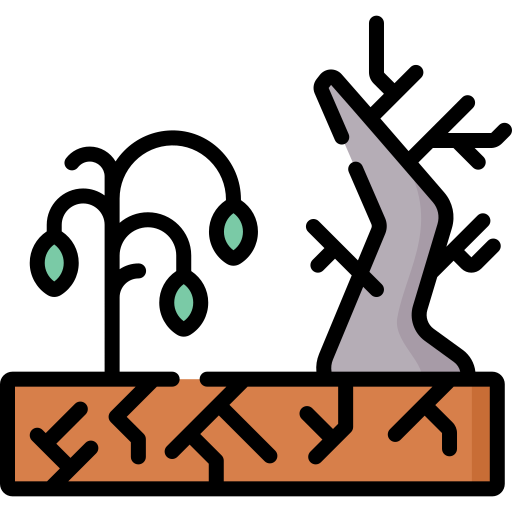 sequía Special Lineal color icono