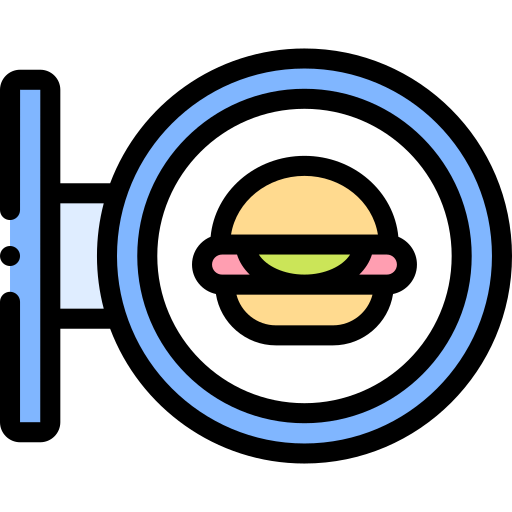 hamburguesa Detailed Rounded Lineal color icono