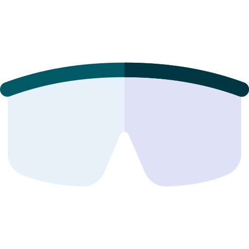 Safety glasses Basic Rounded Flat icon