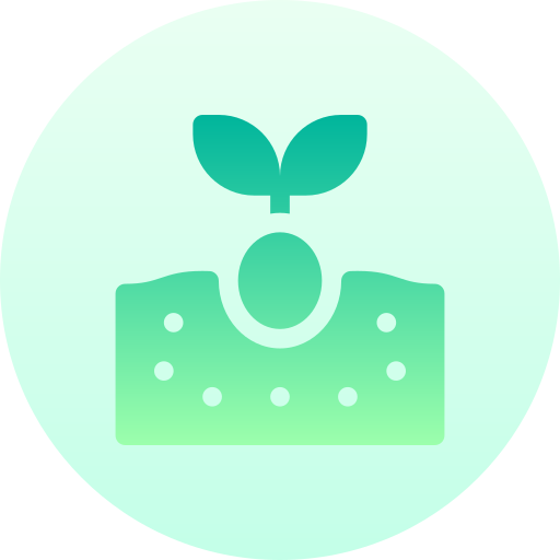 성장하는 식물 Basic Gradient Circular icon