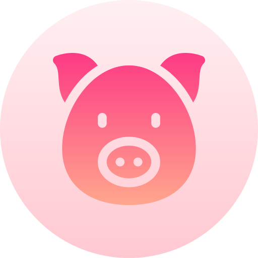 豚 Basic Gradient Circular icon