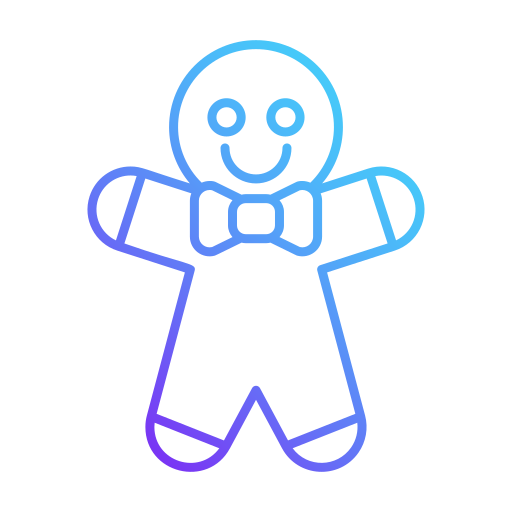 Gingerbread Man Generic gradient outline icon