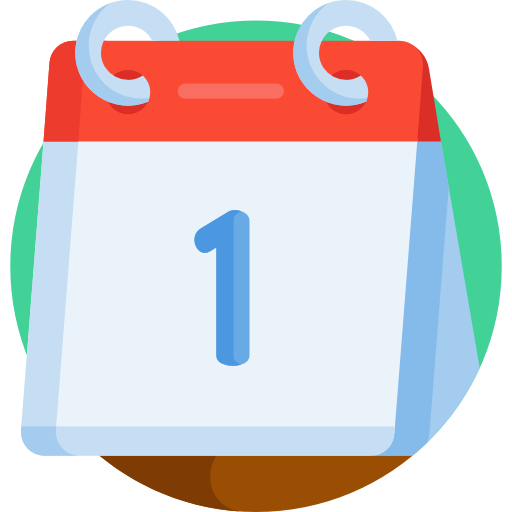 Calendar Detailed Flat Circular Flat icon