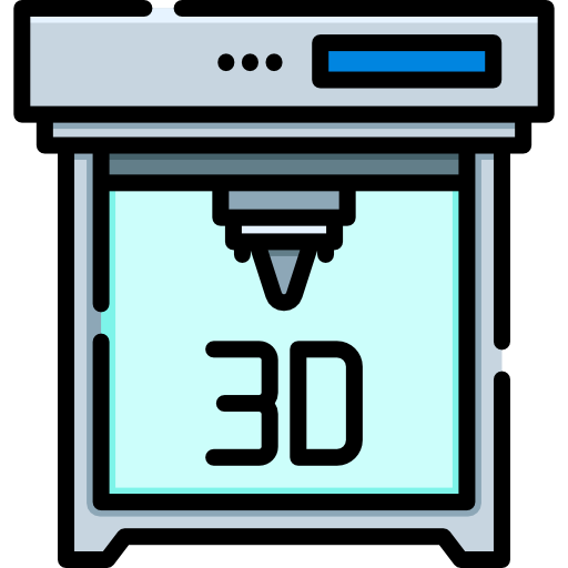 3d drucker Special Lineal color icon