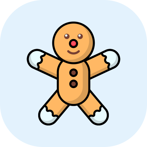 Gingerbread Man Generic color lineal-color icon