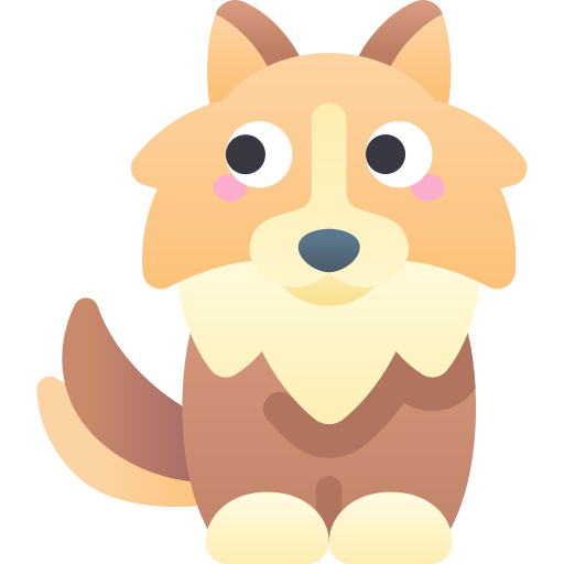 perro pastor de shetland Kawaii Star Gradient icono