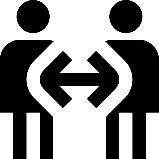 menschen pfeile links rechts UICONS Straight Solid icon