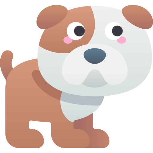 bulldog Kawaii Star Gradient icona