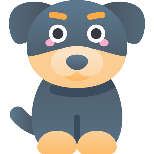 rottweiler Kawaii Star Gradient icona