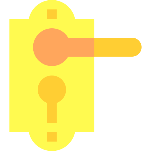 Door Handle Basic Sheer Flat icon