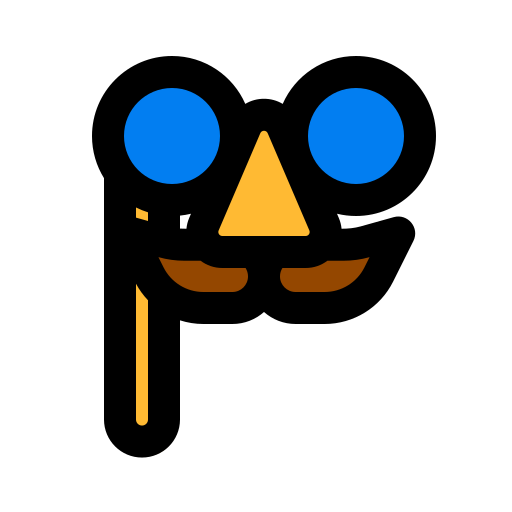máscara de fiesta Generic color lineal-color icono