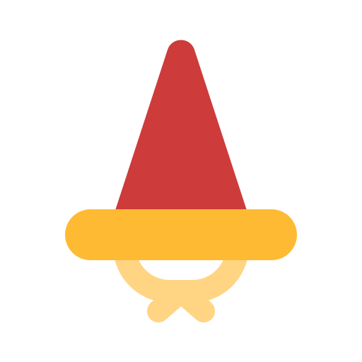 cappello da strega Generic color fill icona