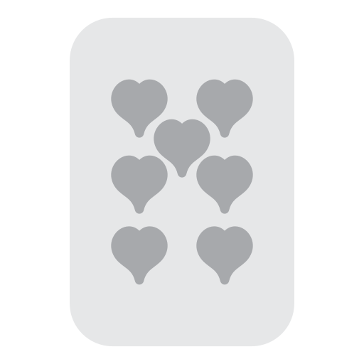 Seven of hearts Generic color fill icon