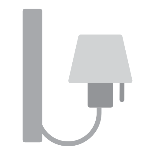 lámpara de pared Generic color fill icono