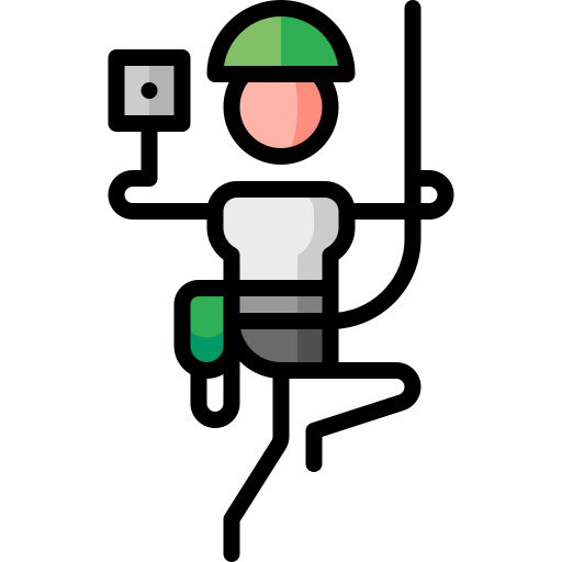Action camera Puppet Characters Lineal Color icon