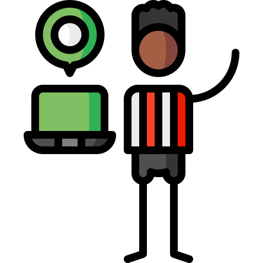 Компьютер подключен к сети Puppet Characters Lineal Color иконка