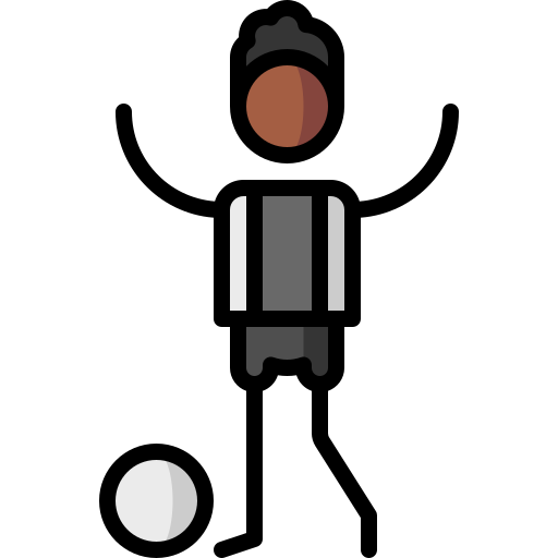 fußball Puppet Characters Lineal Color icon