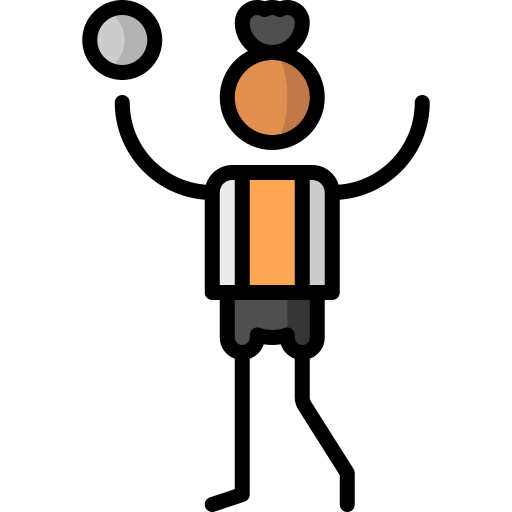 핸드볼 Puppet Characters Lineal Color icon