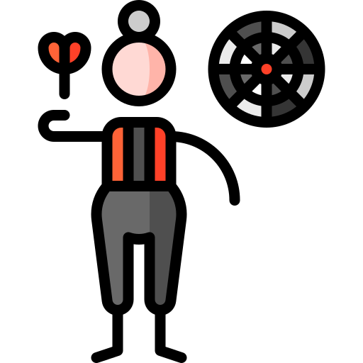 darts Puppet Characters Lineal Color icon