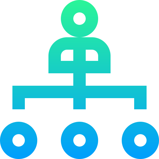 estructura jerarquica Super Basic Straight Gradient icono