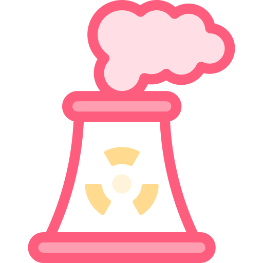 원자력 에너지 Detailed color Lineal color icon