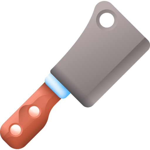 Cleaver Knife 3D Color icon