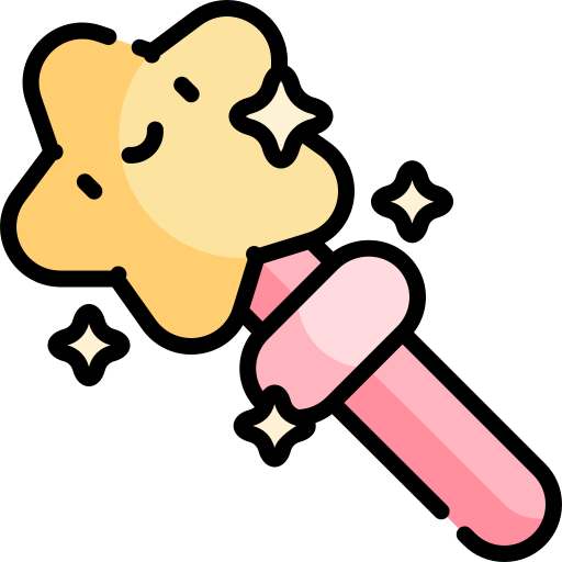 Magic wand Kawaii Lineal color icon