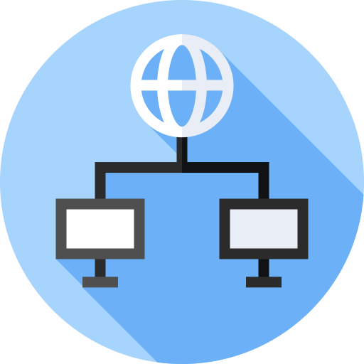 internet Flat Circular Flat icono