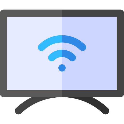 televisión inteligente Basic Rounded Flat icono